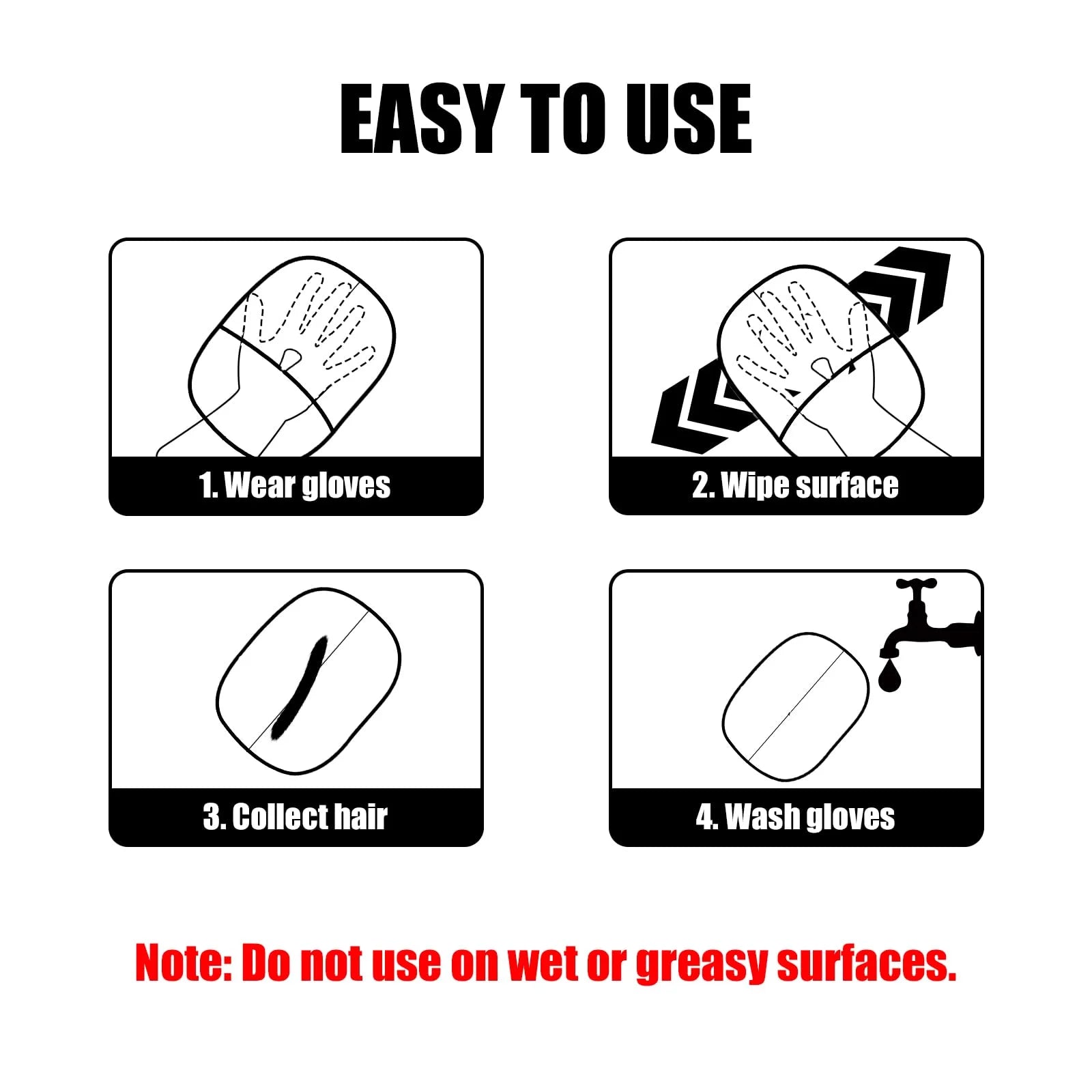 Gant Anti-Poils – Retire les Poils en 2 Minutes (Canapé, Lit, Vêtements)